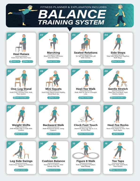 Balance Training for Seniors (Free Printable PDF)
