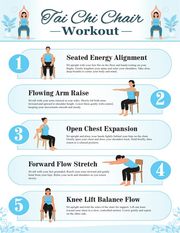 Tai Chi Chair Workout for Seniors (Free Printable PDF)